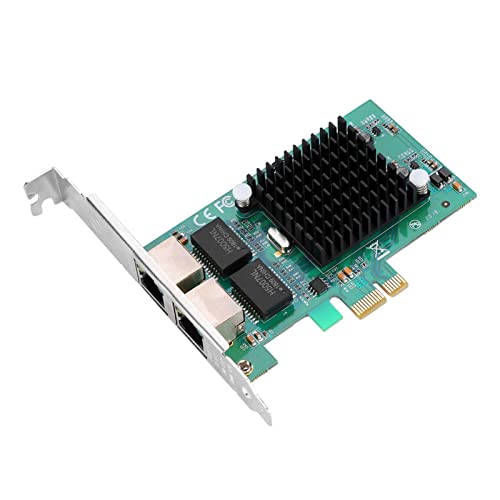 Bewinner Scheda WiFi, Scheda di Rete Gigabit PCIE per Intel 82575EB, Dual Porte RJ45, 10/100/1000Mbps Ethernet Adattatore di Rete PCI-E per windows 7, 8, 10, LINUX