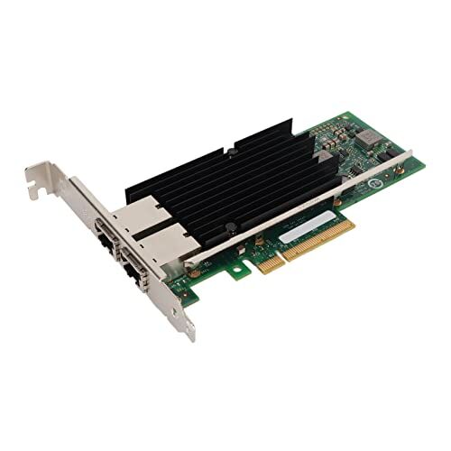 Bewinner Adattatore di Rete PCIe, Scheda di Rete PCI Express 10 Gigabit Ethernet, Convertitore Adattatore LAN RJ45 con Chip X540 per PC Desktop Windows