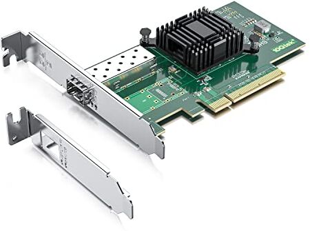 10Gtek ® Scheda di Rete 10GbE SFP+ per Intel X520-DA1(Intel E10G42BTDA)- 82599EN Chip, Single Porte SFP+, PCI Express Ethernet x8 LAN Adapter, 10Gb NIC per Windows Server, Win8, 10, Linux, VMware