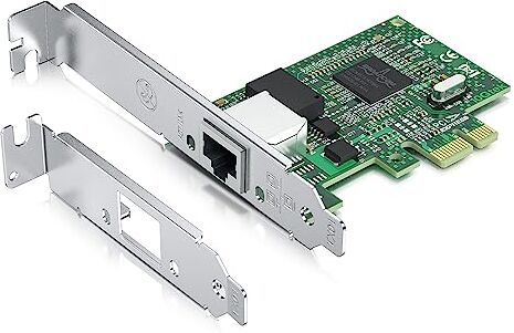 10Gtek ® Scheda di Rete Gigabit PCIE Broadcom BCM5751 Chip, Single Porte RJ45, 1Gbit PCI Express Ethernet LAN Card, 10/100/1000Mbps NIC per Windows Server, Win7, 10, XP and Linux