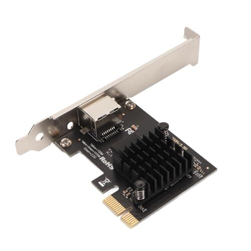 Zunate Scheda di Rete PCIE, Scheda Gigabit Ethernet da 2,5 Gbps Scheda di Rete per Giochi Supporto ACPI e APM, con Chip RTL8125, Riattivazione Remota, per Giochi Desktop per PC