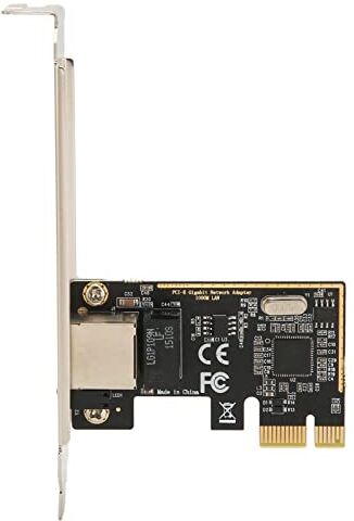 Zunate Scheda di Rete PCIE Gigabit, Scheda Ethernet PCIE LAN RJ45 Scheda WiFi PCIe 10/100/1000 Mbps per PC Desktop, con Staffa da 12 Cm