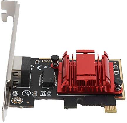 fasient1 TXA092 Scheda di Rete Gigabit PCIE, Scheda di Rete PCI‑E per Computer, Adattatore Ethernet Gigabit PCI Express, Scheda di Rete Gigabit per Win10/7/8