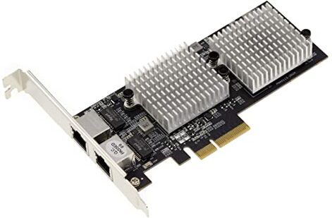 KALEA-INFORMATIQUE Scheda controller di rete PCIe 3.0 x4 2 porte Dual 10 Gigabit Ethernet 2 porte RJ45 10G con chipset AQUANTIA AQC113CS.