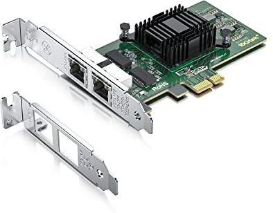 10Gtek ® Scheda di Rete 1.25G PCI Express Gigabit Scheda Ethernet, Dual RJ-45 Port, with Intel 82571 Controller, Support Windows Server/Freebsd/VMware/SLSE