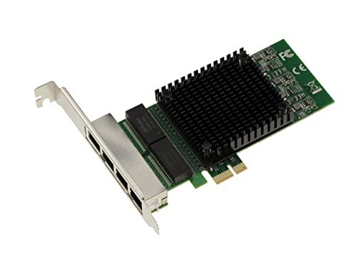 KALEA-INFORMATIQUE Scheda Controller di Rete PCIe x1 a 4 Porte RJ45 Quad LAN GIGABIT ethernet 10 100 1000 1G con chipset Intel 82571