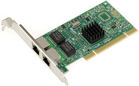 KALEA-INFORMATIQUE Scheda Controller di Rete LAN Gigabit Ethernet RJ45 a 2 Porte su Slot PCI a 16 o 32 Bit con chipset Intel 82546EB/GB