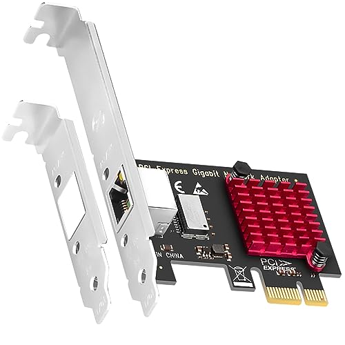 glotrends LE8111H Scheda di rete Ethernet PCIe Gigabit, porta LAN RJ45 da 10/100/1000 Mbps, installazione PCIe X1