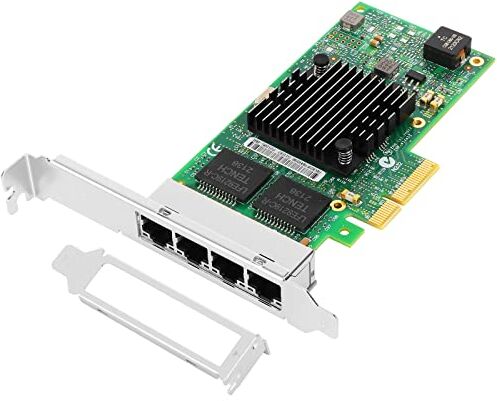 Euqvos per Intel I350-T4 Serie 4 Porte (Quad) 1.25G Gigabit Ethernet PCI Express 2.0 PCI-E Scheda Adattatore di Rete (NIC) 10/100/1000 Scheda a 4 corsie Mbps con chipset Intel I350AM2 4xRJ45