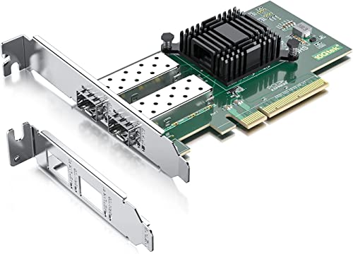 10Gtek ® 10Gb PCI-E NIC Scheda di Rete per Intel X520-DA2(Intel E10G42BTDA), Intel 82599EN Controller, Dual SFP+ Port, PCI Express Ethernet LAN Adapter Support Windows Server/Linux/VMware