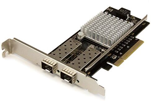 StarTech.com Scheda di Rete PCI Express in Fibra Ottica da 10 GB con 2 Porte Sfp+ Aperto con Chip Intel