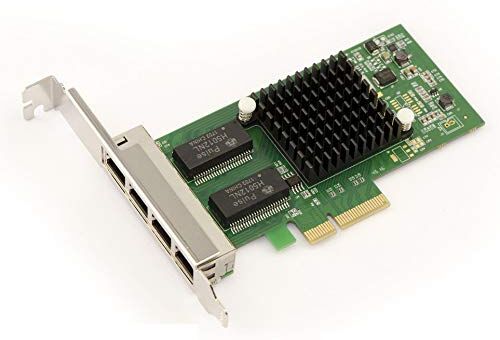 KALEA-INFORMATIQUE Scheda controller di rete Gigabit Ethernet a 4 porte su slot PCIe x4 con chipset Intel I350-T4