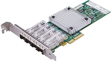 10Gtek 1000Mbps PCI-E NIC Gigabit Ethernet Converged Network Card with Intel Intel I350-AM4 Chipset   Ethernet Server Network Adapter   Quad SFP Port   PCIE 2.0 X4   Compare to Intel I350-F4