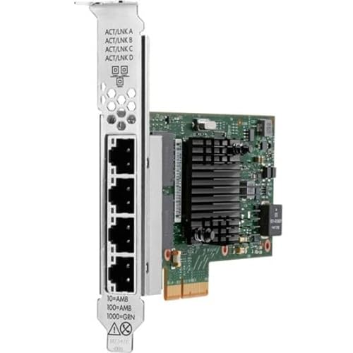HP Broadcom  Netwerkadapter PCIe 2.0 x4 Gigabit Ethernet x 4 voor Apollo 4200 Gen10 ProLiant DL20 Gen10, DL325 Gen10, DL360 Gen10, DL380 Gen10, ML30 Gen10 (P51178-B21)