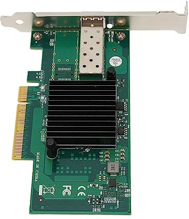 Yanmis Scheda di rete SFP PCI-e 1000 Mbps, Adattatore Ethernet 82599EN, Scheda Ethernet Gigabit PCI Express X8 5.0 GT/s, Adattatore server Gigabit di avvio SFP LC WOL ISCSI per