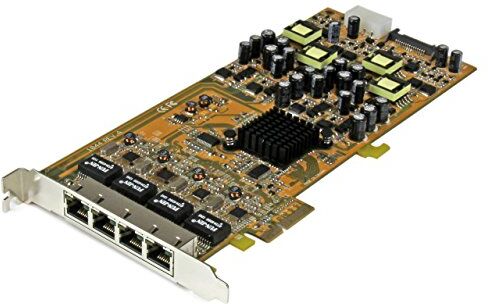 StarTech.com Scheda di rete PCIe Gigabit Power over Ethernet a 4 porte, Adattatore PCI express PSE / POE, NIC