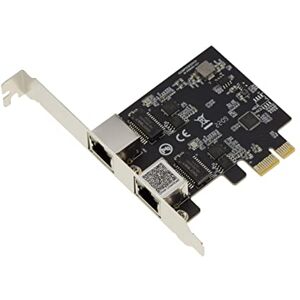 KALEA-INFORMATIQUE PCIe 2.5 LAN Dual Gigabit ethernet 10 100 1000 2500 1G 2.5G 2 porte RJ45. Con chipset Realtek RTL8125 KALEA-INFORMATIQUE PCIe 2.5 LAN Dual Gigabit ethernet 10 100 1000 2500 1G 2.5G 2 porte RJ45. Con chipset Realtek RTL8125
