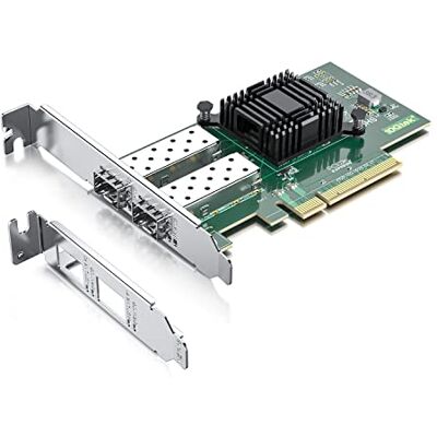 10Gtek Scheda di Rete PCI-E 10Gb per Intel X520-DA2, Controller 82599ES, Dual SFP+ Port, Adattatore Ethernet LAN PCI Express per Windows Server/Linux/VMware 10Gtek Scheda di Rete PCI-E 10Gb per Intel X520-DA2, Controller 82599ES, Dual SFP+ Port, Adattatore Ethernet LAN PCI Express per Windows Server/Linux/VMware