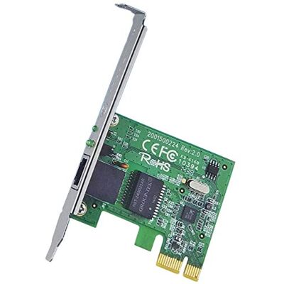TP-Link Adattatore di rete Ethernet Gigabit PCI Express 10/100/1000Mbps. Modello # TG-3468 Versione 2.0 TP-Link Adattatore di rete Ethernet Gigabit PCI Express 10/100/1000Mbps. Modello # TG-3468 Versione 2.0