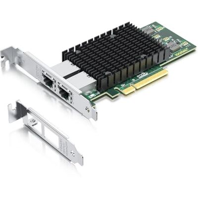 10Gtek per Intel X540-T2 10Gb PCI-E NIC Scheda di Rete, Dual Copper RJ45 Port, Intel X540 Controller, PCIe Ethernet LAN Adapter per Windows Server/Windows/Linux/ESX 10Gtek per Intel X540-T2 10Gb PCI-E NIC Scheda di Rete, Dual Copper RJ45 Port, Intel X540 Controller, PCIe Ethernet LAN Adapter per Windows Server/Windows/Linux/ESX