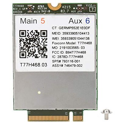 VBESTLIFE T77H468 Scheda di Rete Wireless Modulo 4G Scheda WWAN LTE 793116-001 M.2, per EliteBook Folio 9480m/1040 G2/850 G2/840 G2/820 G2/755 G2/750 G2/745 G2/740 G2/720 G2 VBESTLIFE T77H468 Scheda di Rete Wireless Modulo 4G Scheda WWAN LTE 793116-001 M.2, per EliteBook Folio 9480m/1040 G2/850 G2/840 G2/820 G2/755 G2/750 G2/745 G2/740 G2/720 G2