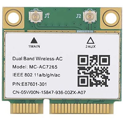 VBESTLIFE MC-AC7265 Mini PCI-E 1200Mbps 2.4G/5G Dual Band Bluetooth 4.2 Scheda WiFi Wireless per Desktop, all in One, Piccolo Chassis, Notebook VBESTLIFE MC-AC7265 Mini PCI-E 1200Mbps 2.4G/5G Dual Band Bluetooth 4.2 Scheda WiFi Wireless per Desktop, all in One, Piccolo Chassis, Notebook