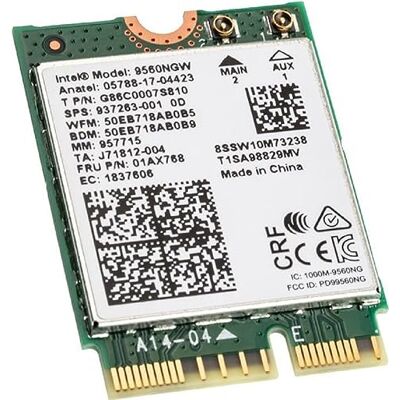 Intel Wireless-AC 9560 2230 2x2 AC+BT Gigabit No vPro Intel Wireless-AC 9560 2230 2x2 AC+BT Gigabit No vPro