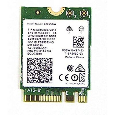 Intel AC 8265 WLAN / Bluetooth 867 Mbit/s Interno Intel AC 8265 WLAN / Bluetooth 867 Mbit/s Interno