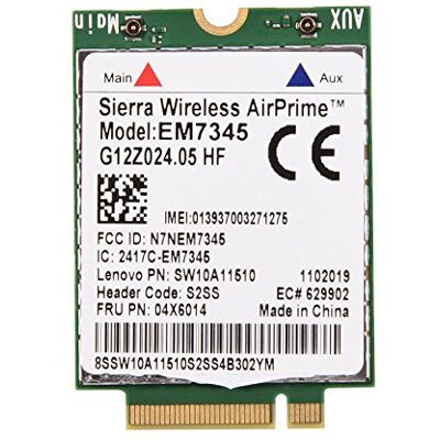 VBESTLIFE EM7345 Scheda modulare EM7345 04X6014 4G LTE WWAN. Modulo scheda per Thinkpad X250 X1C W550 T450 X240 T440. VBESTLIFE EM7345 Scheda modulare EM7345 04X6014 4G LTE WWAN. Modulo scheda per Thinkpad X250 X1C W550 T450 X240 T440.