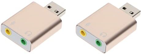 UKCOCO 2 Pz Scheda Audio Esterna Usb Audio Con Jack Per Microfono Scheda Degli Effetti Sonori Audio Esterno Usb Adattatori Per Computer Portatili Autobus Addominali Con Microfono