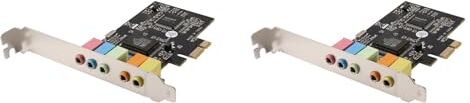 Bdfhjln 2X Scheda Audio PCIe PCI-E X1 CMI8738 Chip 32/64 Bit Scheda Audio Scheda Audio Stereo Un 5.1 Canali Desktop Integrata per PC