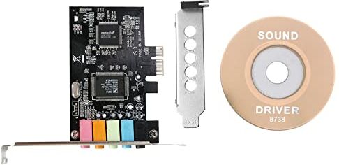 Daweglop Scheda Audio PCIe Sound Card 5.1, PCI Surround per PC Prestazioni High Direct Sound e Staffa a Basso Profilo