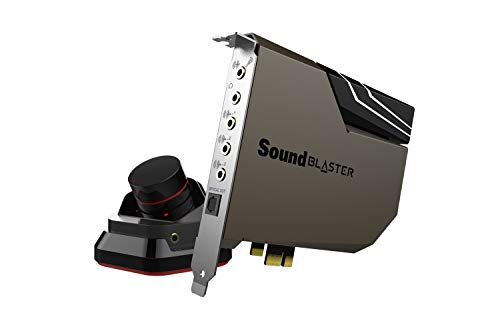 Creative Sound Blaster AE-7 Scheda audio DAC/amplificatore PCI-e ad alta risoluzione con biamplificatore per cuffie Xamp Discreet e modulo di controllo audio grigio/nero