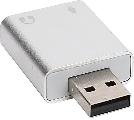 Shanrya Adattatore USB, adattatore 3,5 mm 7.1 canali in alluminio leggero per esterni per la casa