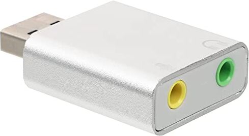 Gatuida Scheda Audio Esterna Usb Audio Esterno Usb Adattatore Audio Jack Adattatore Per Cuffie Suono Usb Suono Portatile Audio Audio Usb Tridimensionale 3d Lega Di Alluminio Porta Audio