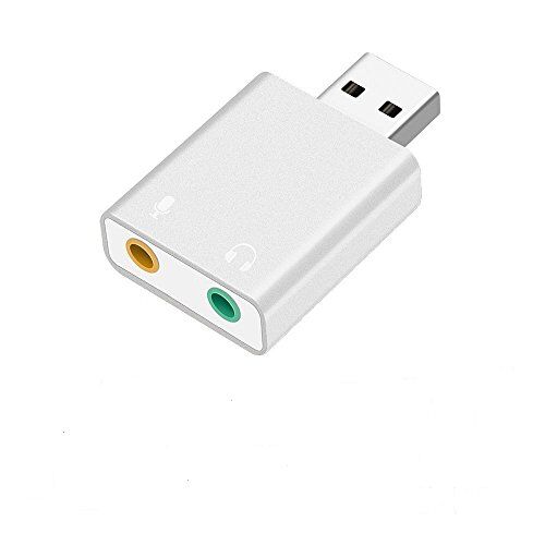 asbter Scheda Audio USB Esterna Adattatore USB Jack 3.5mm Femal External Sound ard con Adattatore per Microfono per Altoparlante