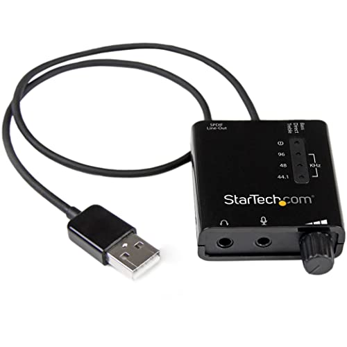 StarTech.com Scheda audio USB con audio digitale SPDIF e microfono stereo, Scheda audio esterna per laptop o PC, Uscita SPDIF (ICUSBAUDIO2D)
