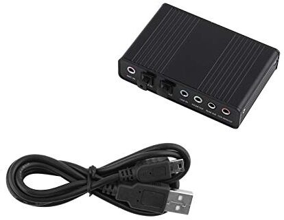 Niiyen Scheda audio audio ottica, scheda audio USB, scheda audio a 6 canali Adattatore uscita audio digitale ottica esterna USB SPDIF per registrazione PC laptop