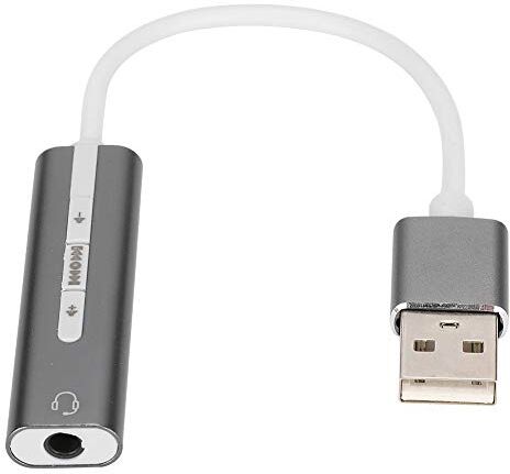 CCYLEZ Scheda Audio USB, Scheda Audio Audio Stereo USB Esterna con Jack da 3,5 Mm, Plug And Play, Scheda Audio Jack da 3,5 Mm in Lega di Alluminio per Tutti i Sistemi di Computer