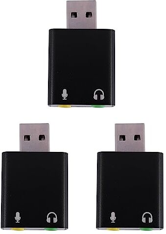 Bdfhjln 3X Lega di Alluminio A 7.1 Canali USB Sound Scheda Suono del Computer Esterna Scheda Audio USB 7.1 Scheda Audio Analogico