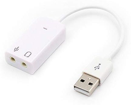 Freeday-uk Scheda audio USB esterna Adattatore scheda audio audio virtuale virtuale a 7.1 canali 3D Plug & Play per PC Desktop Laptop Notebook Bianco