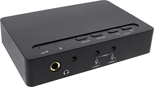 InLine 66670b USB 2.0 Sound Box 7.1, 48 KHz, 16 Bit con Toslink Digital in/out