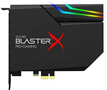 Creative Sound BlasterX AE-5 Plus Scheda audio di classe ultra SABRE32 e DAC PCI-e risoluzione da 32bit/384kHz, Dolby Digital e DTS, SNR fino a 122dB, sistema di illuminazione RGB