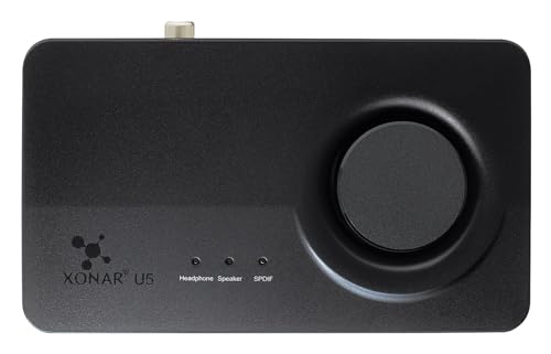 Asus Xonar U5 Scheda Audio 5.1 Canali, PCI, Nero