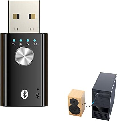 Tytlyworth 5 adattatori Audio HD 4 in 1 BT 5.1 trasmettitore Audio   trasmettitore per Computer Plug And Play collegato a Una Scheda Audio Esterna