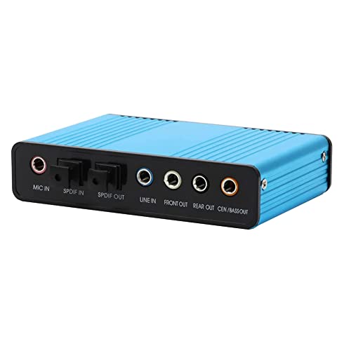 Vklopdsh Scheda Suono, Scheda Audio Esterna 6 Canali USB 2.0 Esterno 7.1 5.1 Audio Surround Ottico Adattatore per Scheda Audio S/PDIF