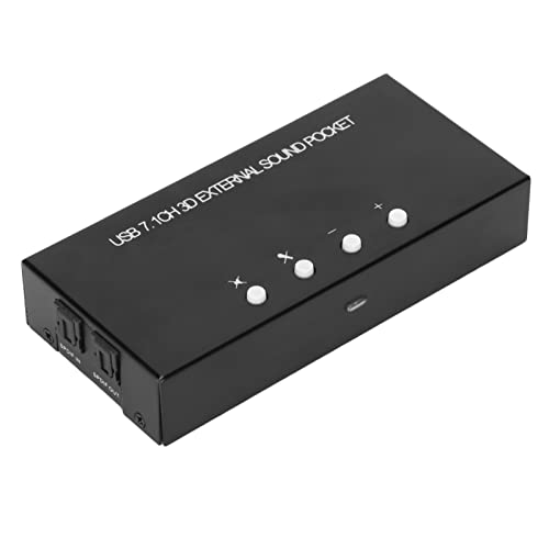 Sxhlseller Scheda Esterna Virtuale a 7.1 Canali, Adattatore USB 2.0 Scheda Stereo Esterna con Doppia Interfaccia Jack per Microfono da 3,5 Mm, Plug And Play, per PC Laptop Computer Desktop