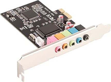 Generic Scheda 6 Stereo Desktop Conversione Segnale Hardware con Driver CD Scheda PCIe, Scheda Interna 5.1 per PC 7 /Vista/XP 32/64 Bit con Basso