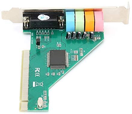 Annadue Scheda Audio PCI, Scheda Audio Interna Canale 4.1, Scheda Audio Stereo a 24 Bit, Effetto sonoro 3D HRTF, con Disco Ottico, per Win98 Win2000 XP NT Tensione del Segnale