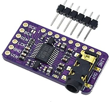 RAKSTORE PCM5102 PCM5102A Scheda Audio DAC Scheda Audio pHAT 3.5mm Stereo Jack 24 Bit Modulo Audio Digitale per Raspberry Pi